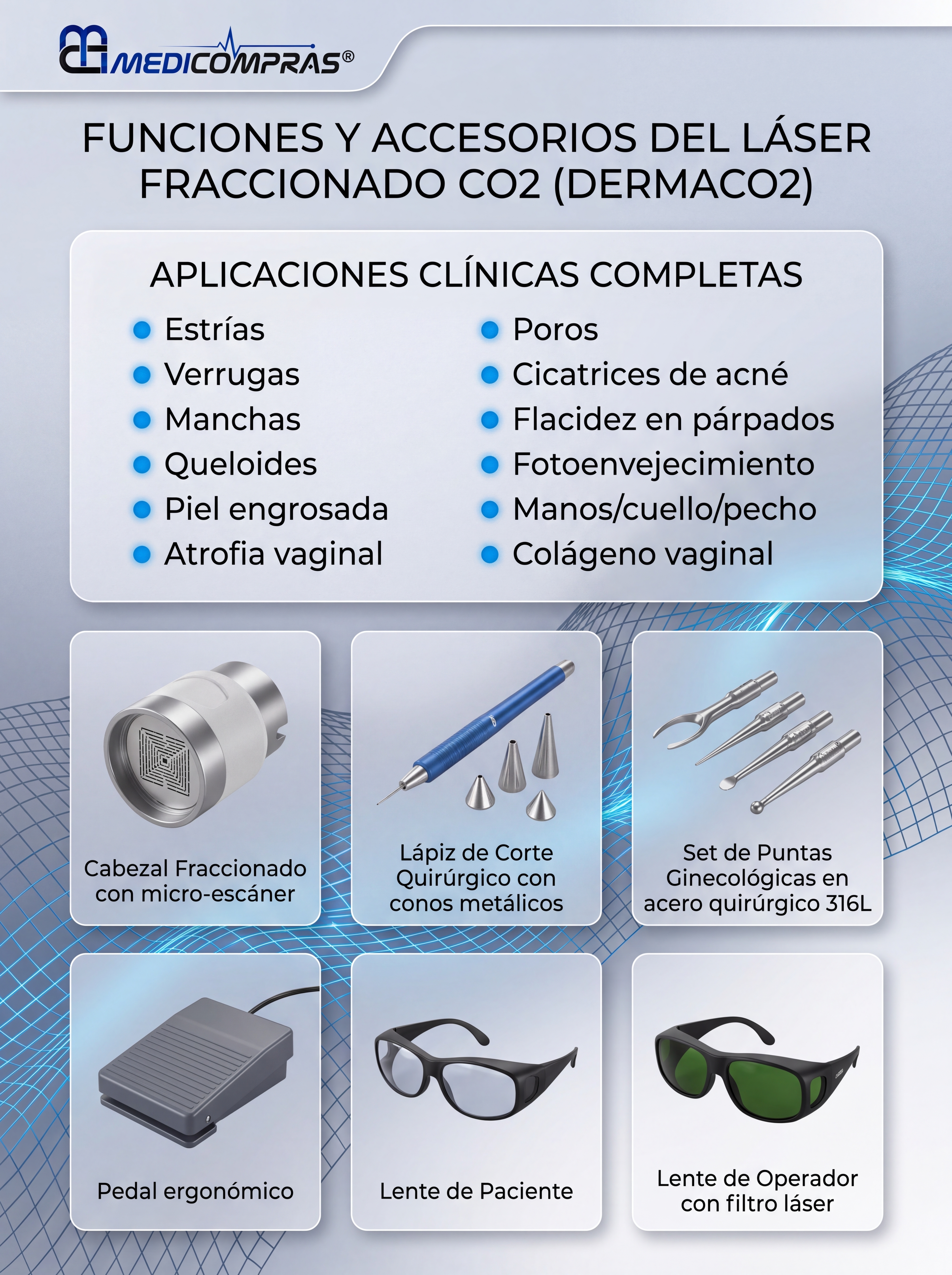 Página 3 - Funciones Clínicas & Sistema de Accesorios