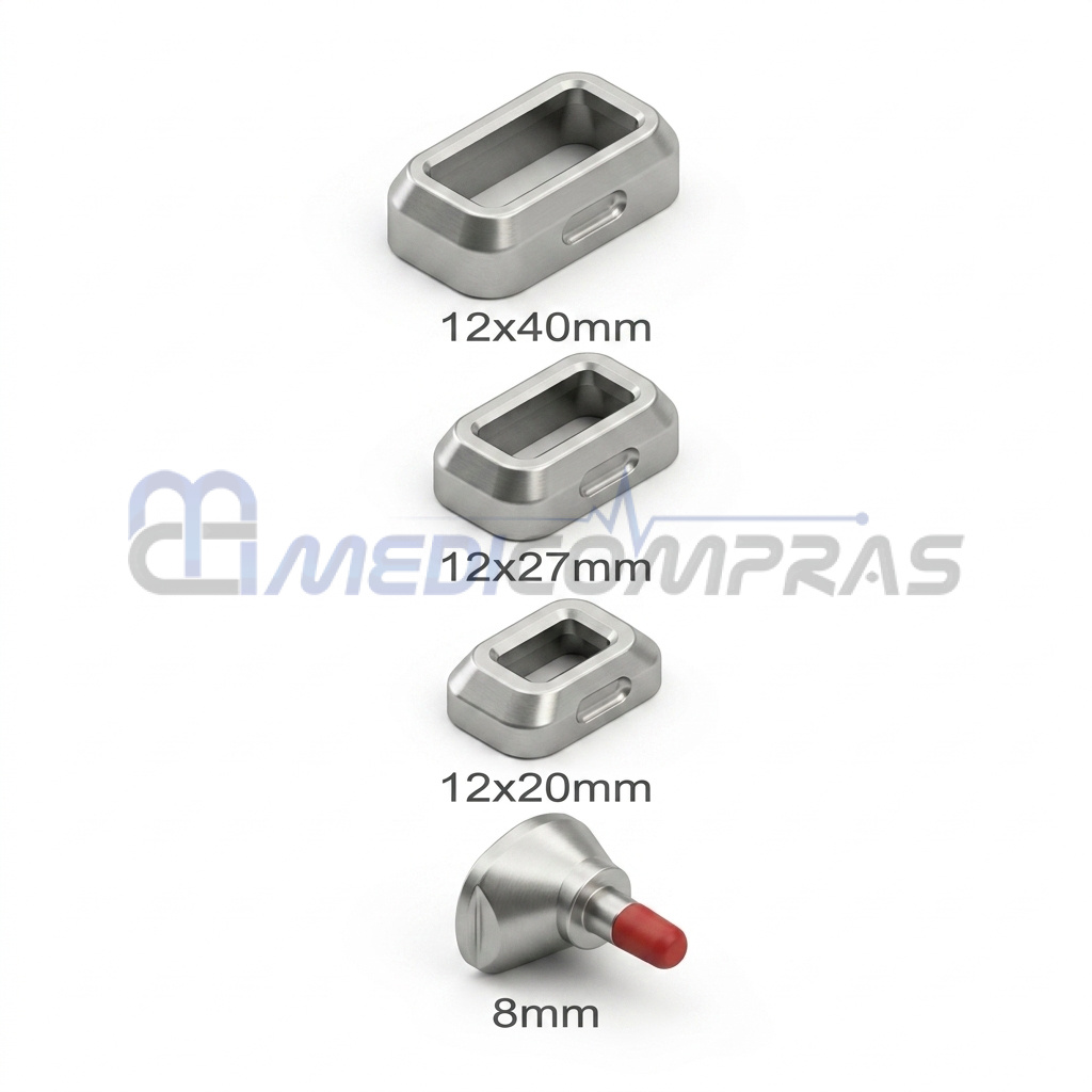 Juego de Spots Intercambiables para Manípulo (12x40mm, 12x27mm, 12x20mm, 8mm)