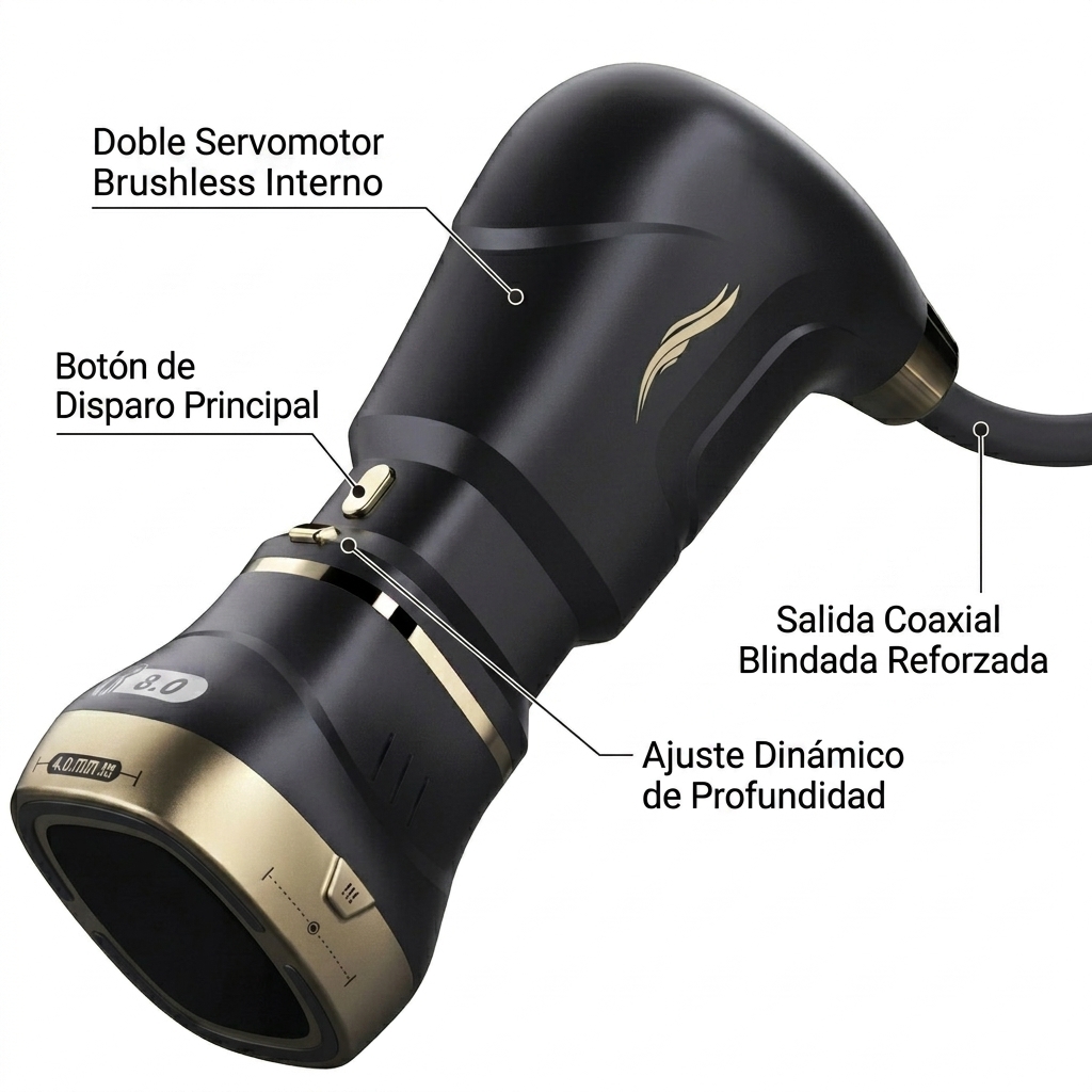 Manípulo Corporal 18D RS Multi-Dim Handle mostrando cabezal y controles